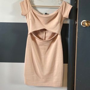 Windsor Nude Maxi Dress with Cutout